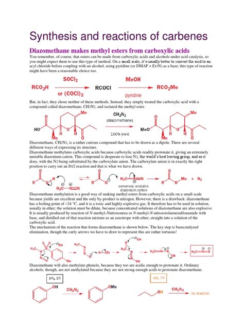 Carbenes Reactions Chemical Reactions Alkene