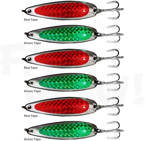 Amazon 6pcs Fish WOW 2oz Fishing Spoons Jig With A Treble Hook