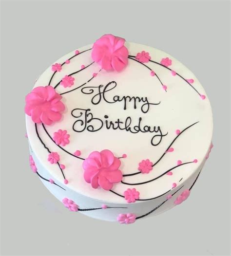 Floral Vanilla Birthday Cake Online to Guwahati -Petalscart