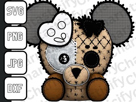 Beaten Teddy Bear Svg Eps Png Dxf Teddy Bear Svg Teddy Bear With Heart