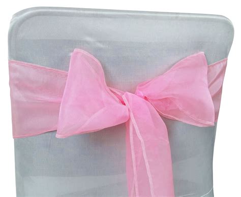 Darling Souvenir Pack Of 75 Organza Chair Sashes Bow Sash For Wedding & Events Supplies Party ...