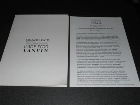 Grand Prix Historique De L Age D Or Dossier De Presse Media Press Kit