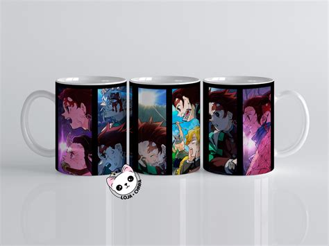 Caneca Demon Slayer Anime Manga Otaku Porcelana Cerâmica 004