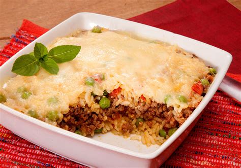 Gratinado De Arroz Com Carne Moída Claudia