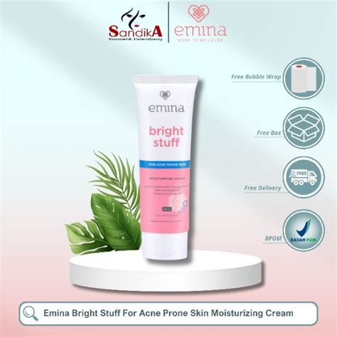 Jual Emina Bright Stuff For Acne Prone Skin Moisturizing Cream 20ml