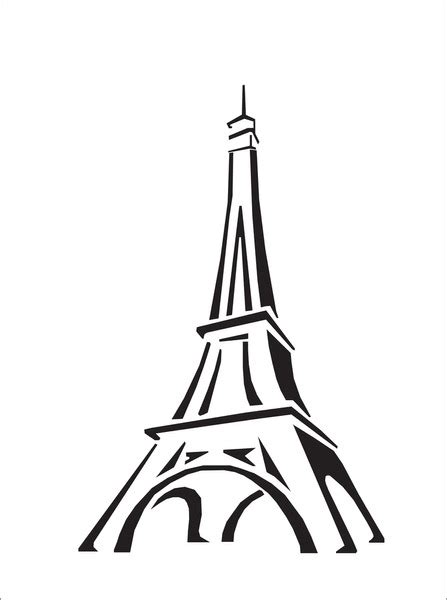 Torre Eiffel Vector Negro