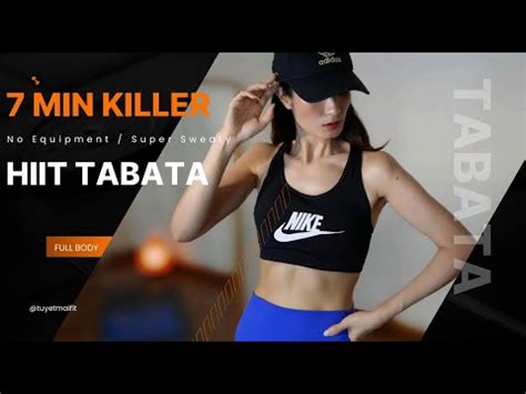 7 MIN KILLER HIIT TABATA WORKOUT Full Body No Equipment No Repeat