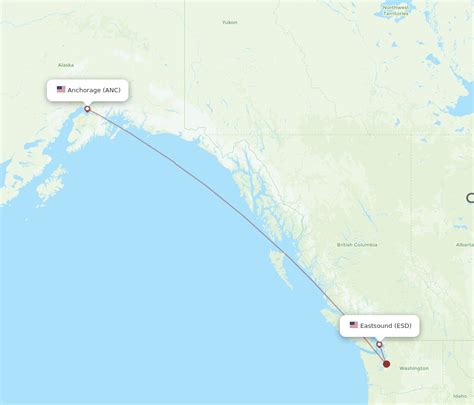 All Flight Routes From Eastsound To Anchorage Esd To Anc Flight Routes