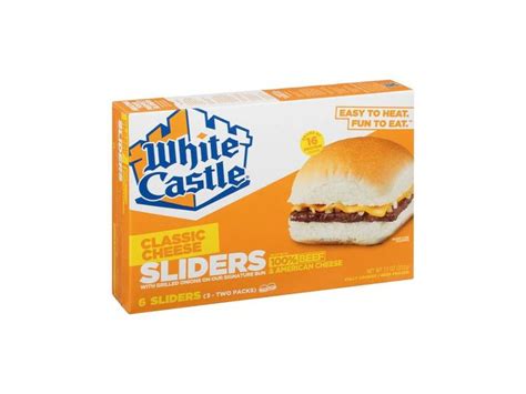 White Castle Classic Cheese Sliders 6 Sliders Super Save Supermarket