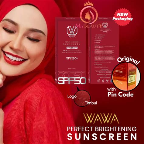 Wawa Sunscreen Original HQ W Pin Code Wawa Zainal Perfect Brightening