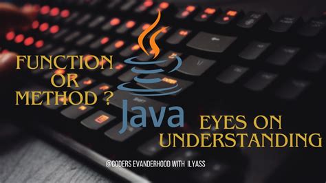 Java Method Function Youtube