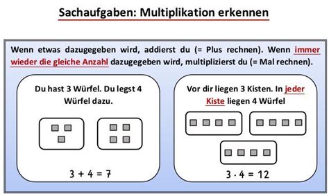 Multiplikation In Sachaufgaben Erkennen Artofit