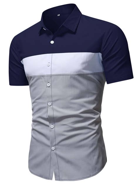 Manfinity Hypemode Hombres Camisa Panel Con Costura Moda De Mujer