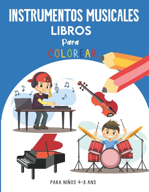 Buy Libros Para Colorear Para Ni Os Ans Instrumentos Musicales