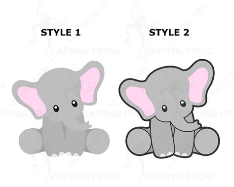 Baby Olifant SVG Cricut Gesneden Bestanden Gelaagd Etsy Nederland