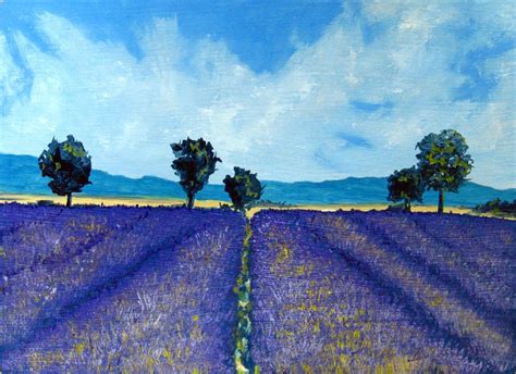 Lavender Field Oil Painting at PaintingValley.com | Explore collection ...