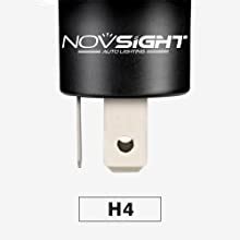 NOVSIGHT Kit De Conversion Ampoules H4 HB2 LED De Voiture Phares De