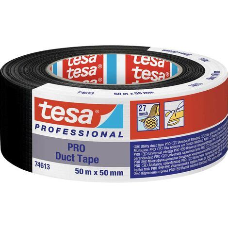 Tesa Duct Tape PRO 74613 00002 00 Nastro Per Riparazioni Nero L X L