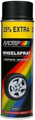 Motip Wheel Matt Black Aerosol Spray Paint 500ml EBay