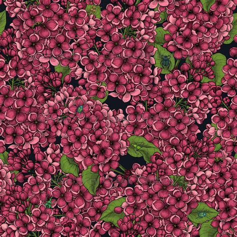 Red Lilac Garden Raspberry Creek Fabrics