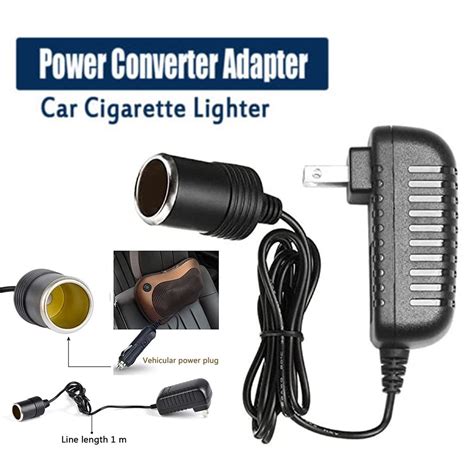 Ac To Dc Converter 2a 24w Car Cigarette Lighter Socket 110 240v To 12v