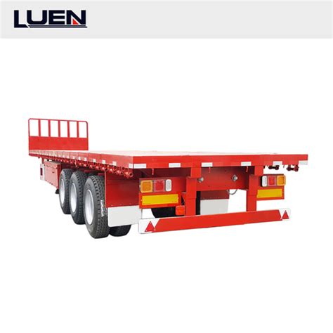 China Transport Hydraulic Front Loading Flatbed Semi Trailer ...