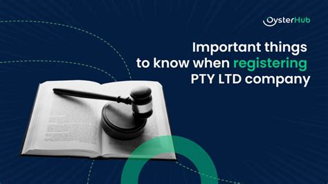 Things To Know When Registering Pty Ltd Company — Oyster Hub