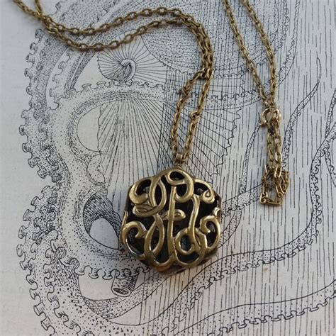 Brass Necklace Etsy