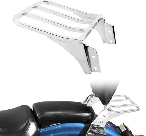 Amazon Tct Mt Motorcycle Chrome Sissy Bar Backrest Luggage Rack