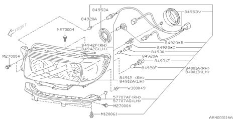 Subaru Crosstrek Eyesight Sealed Beam Headlight Lens And Body