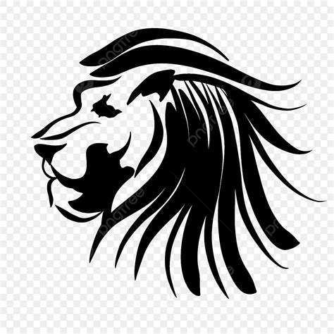 Hand Drawn Black Lion Monochrome Icon Lion Drawing Lion Sketch Hand