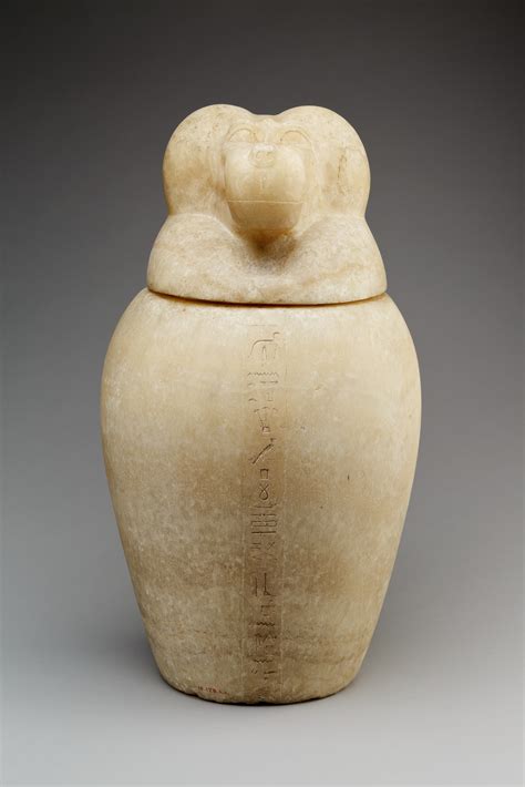 Canopic Jar With A Baboon Headed Lid Hapy Late Period Saite The