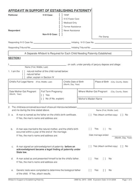 Fillable Online Tippecanoe In Affidavit In Support Of Establishing