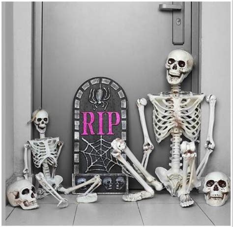 Full Size Human Skeleton Halloween Party Decoratio Grandado