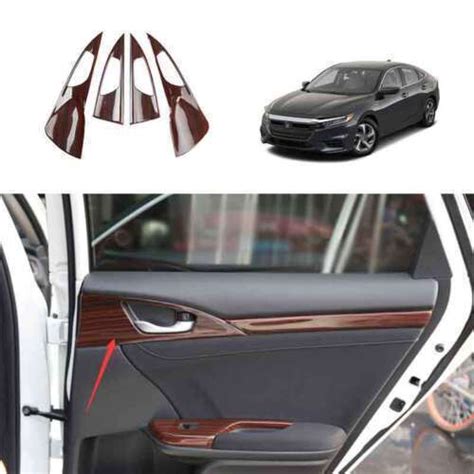 Peach Wood Grain Inner Door Handle Frame Trim For Honda Insight 2019