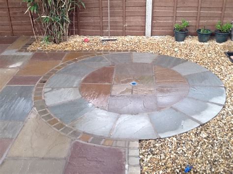 Indian Stone Circle Paving And Gravel Uk Courtyard