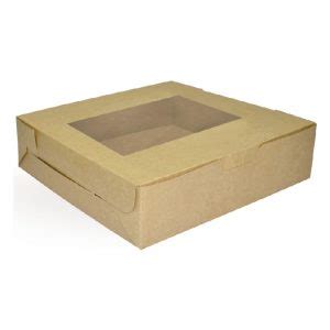 Caja Multiuso Cuadrada Con Ventana Kraft 10 Unidades Senefelder