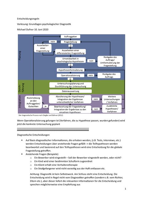 Diagnostik Vl Entscheidungsregeln Vorlesung Grundlagen