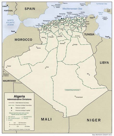 Detallado Mapa De Administrativas Divisiones De Argelia Hot Sex 12348