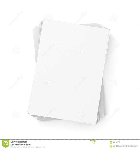 Stack Of White Blank A4 Paper On Gray Background High Resolution 3d