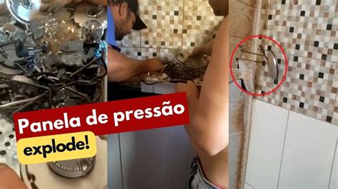 Panela de pressão explode destrói fogão e tampa gruda no teto YouTube