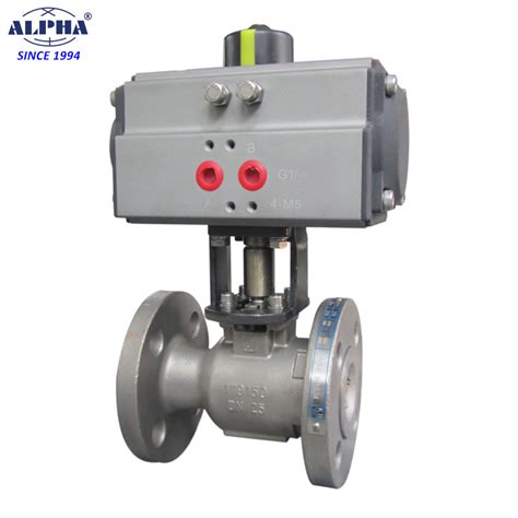 Alpha C Black Single Acting Rt K Pneumatic Valve Actuator With