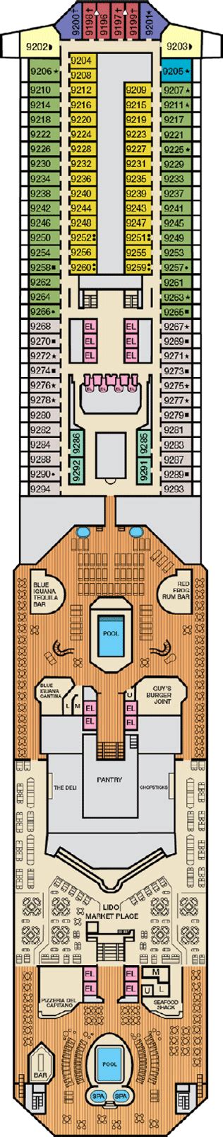 Carnival Sunrise Deck Plans- Carnival Cruise Line Carnival Sunrise ...