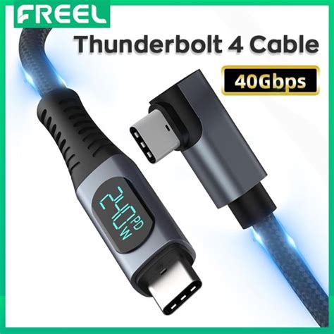 Thunderbolt Cable Gbps W Usb K Hz Right Angle Usb C Cable