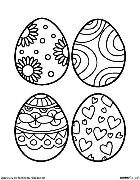 Free Printable Easter Egg Coloring Pages