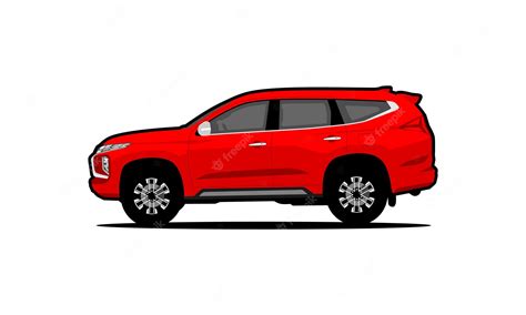 Premium Vector | Suv sport car view side vector illustration