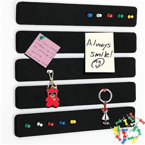 NOGIS Felt Pin Board Bar Strips Self Adhesive Bulletin Board Strip For