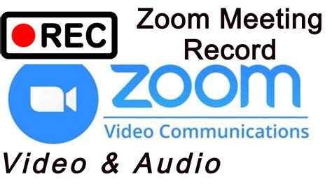 How To Record A Meeting In Zoom Video And Audio Youtube