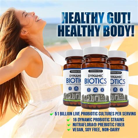 Probiotics 50 Billion Cfu 16 Strains Prebiotic Synbiotic Stonehenge Health Dynamic Biotics