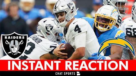 Raiders Vs Chargers Instant Post Game Reaction And Raiders Rumors On